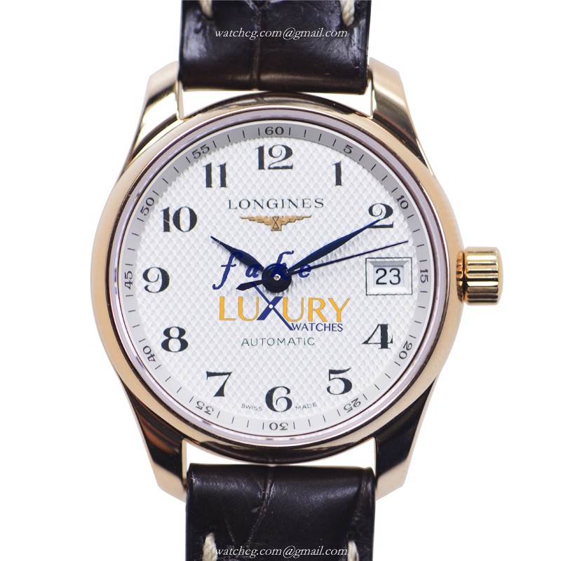 Longines L2.128.8.78.3 Replica Watch, Automatic Swiss Movement, 18kt Rose Gold Case, White Dial & - Luxury Replica Watch