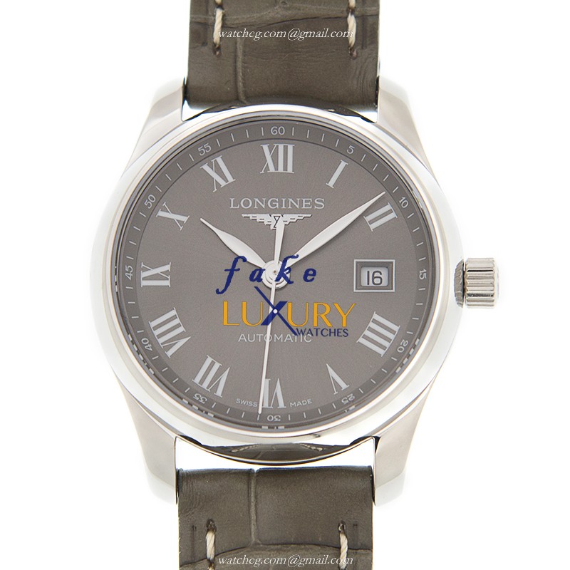 Longines L2.257.4.71.3 Master Replica Watch, Automatic Movement, Brown Dial, Alligator Strap