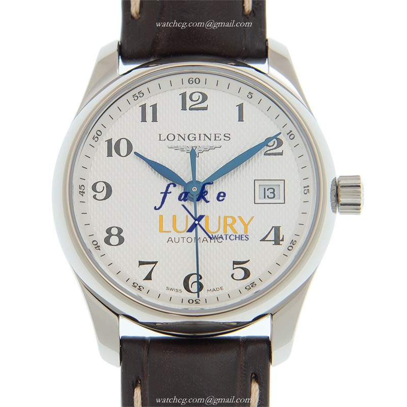Longines L2.257.4.78.3 Master Auto Movt Stainless Steel Alligator Band Silver Dial Replica Watch - Luxury Replica Watch