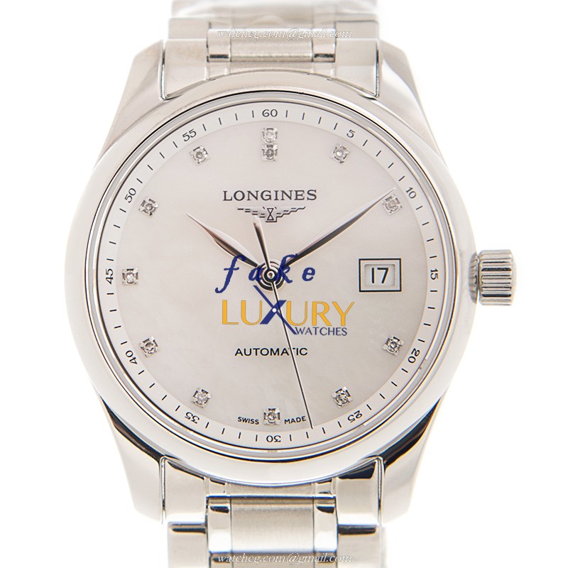 Longines L2.257.4.87.6 MASTER Replica Watch, Automatic Movement, White Dial, Steel Case
