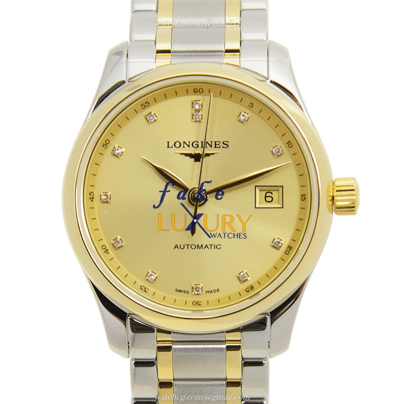 Longines L2.257.5.37.7 Master Automatic 18kt Gold & Steel - 29mm - Sapphire Crystal - Silver Strap - Luxury Replica Watch