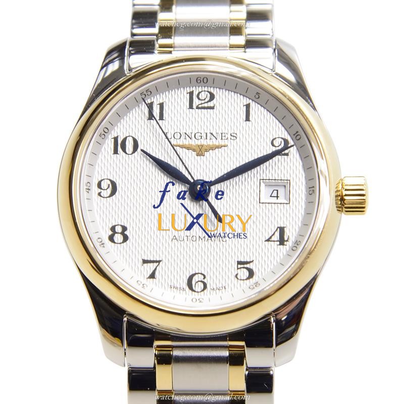 Longines L2.257.5.78.7 Replica Watch, Automatic, 18kt Gold & Steel Case, White Dial - Luxury Replica Watch