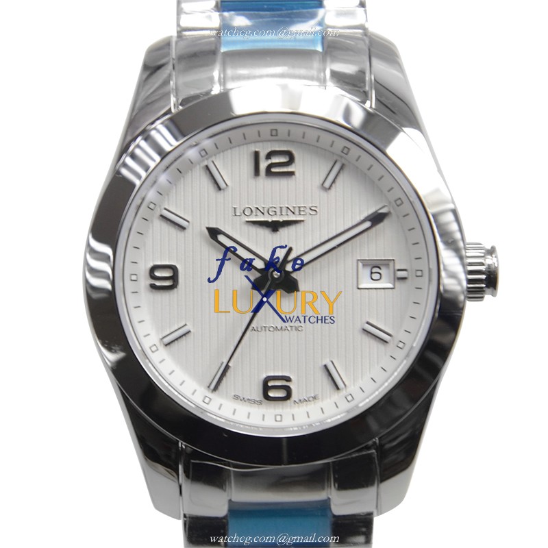 Longines L2.285.4.76.6 Conquest Classic Replica Watch, Automatic, Silver Dial, 29.5mm Steel Case
