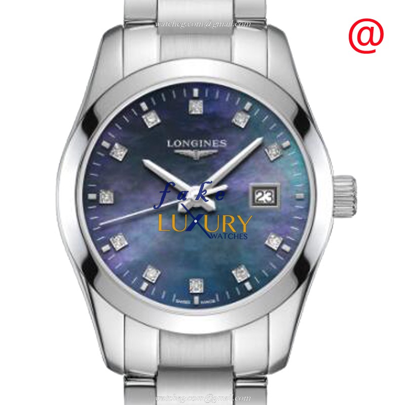 Longines L2.286.4.88.6 Conquest Classic Replica Watch Quartz Movement Sapphire Crystal Dark Blue