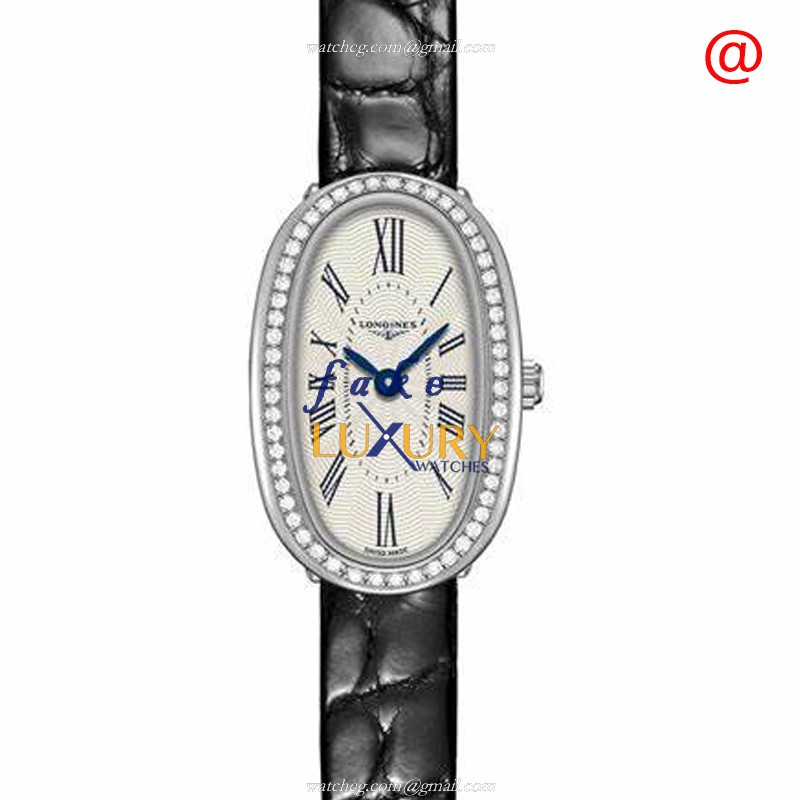 Longines L2.304.0.71.0 Symphonette Silver Dial | Automatic | Stainless Steel & Diamonds | Alligator - Luxury Replica Watch