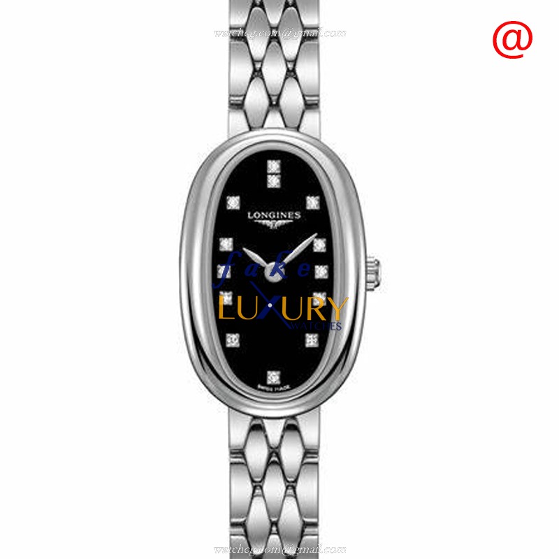 Longines L2.304.4.57.6 Symphonette Replica Watch Quartz Movement Black Dial Steel Case