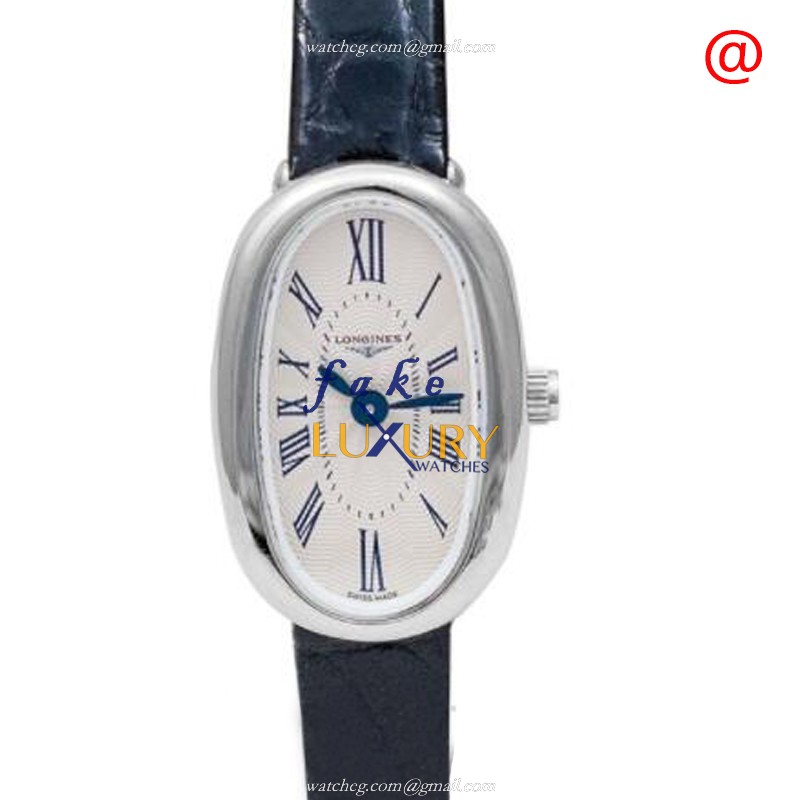 Longines L2.304.4.71.0 Symphonette Replica Watch, Silver Dial, Blue Alligator Strap, Automatic - Luxury Replica Watch