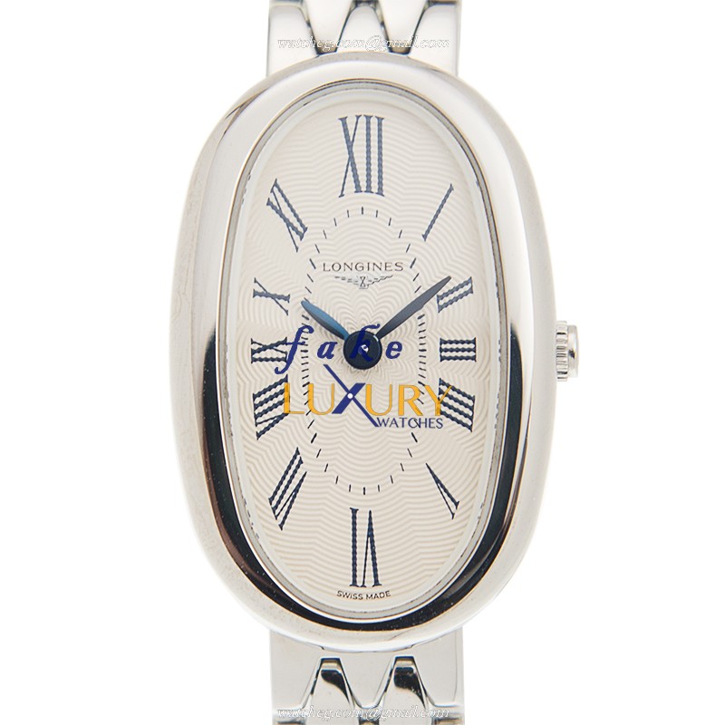 Longines L2.305.4.71.6 Symphonette Replica Watch, Quartz Movement, White Dial, Steel Bracelet