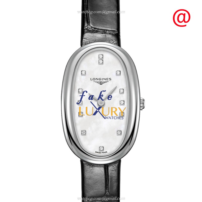 - L2.305.4.87.0 LONGINES SYMPHONETTE Quartz Steel Case White Dial Alligator Strap Replica Watch - Luxury Replica Watch