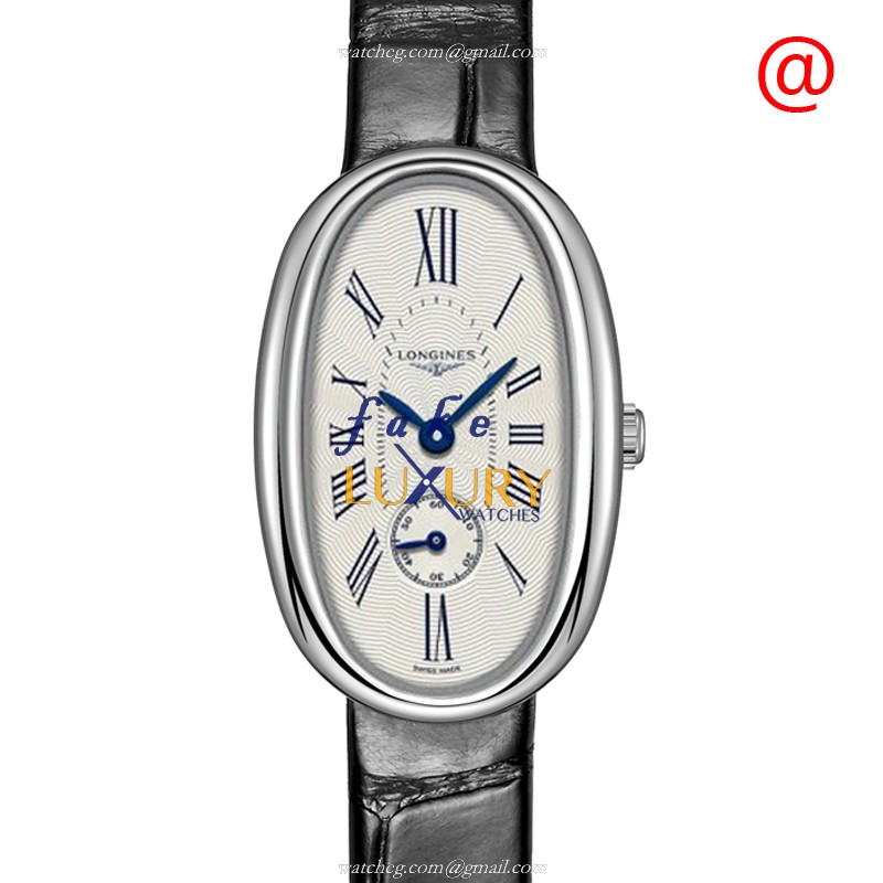 Longines L2.306.4.71.0 Replica Watch, Quartz, 21.9mm Silver Dial, Steel Case, Black Alligator Strap