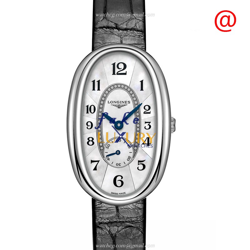 Longines L2.307.4.83.0 SYMPHONETTE Automatic Stainless Steel White Mother of Pearl Alligator Black