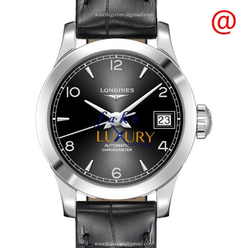 Longines L2.320.4.56.2 Replica Record Watch With Automatic Movement, Black Dial, Steel Case
