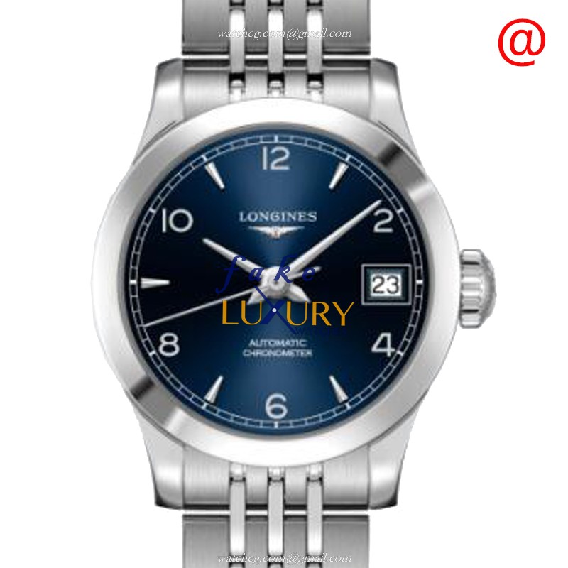 Longines L2.320.4.96.6 Record Automatic Blue Dial Silver Stainless Steel Replica Watch