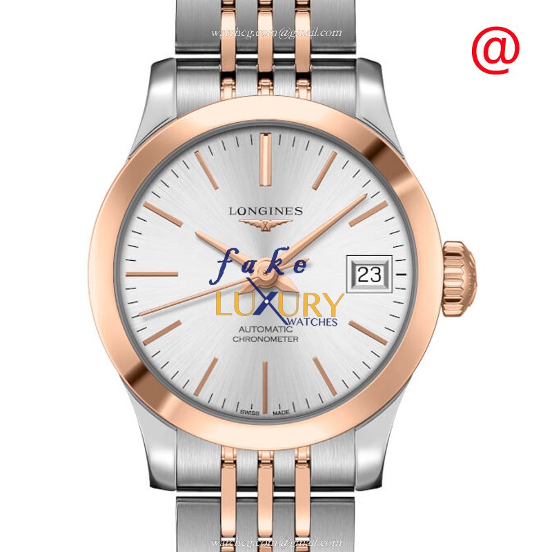 Longines L2.320.5.72.7 RECORD Automatic 18kt Rose Gold & Steel Replica Watch, L592.4 Movement - Luxury Replica Watch
