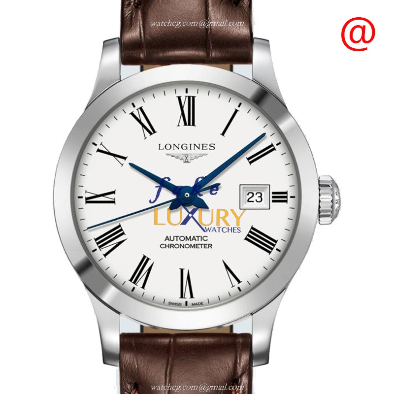 -Longines-L2.321.4.11.2-Replica-Watch-Automatic-Silver-Dial-30mm-Steel-Leather-Brown