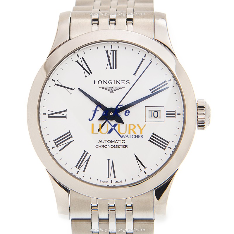 Longines L2.321.4.11.6 Record Automatic White Dial Stainless Steel Replica Watch