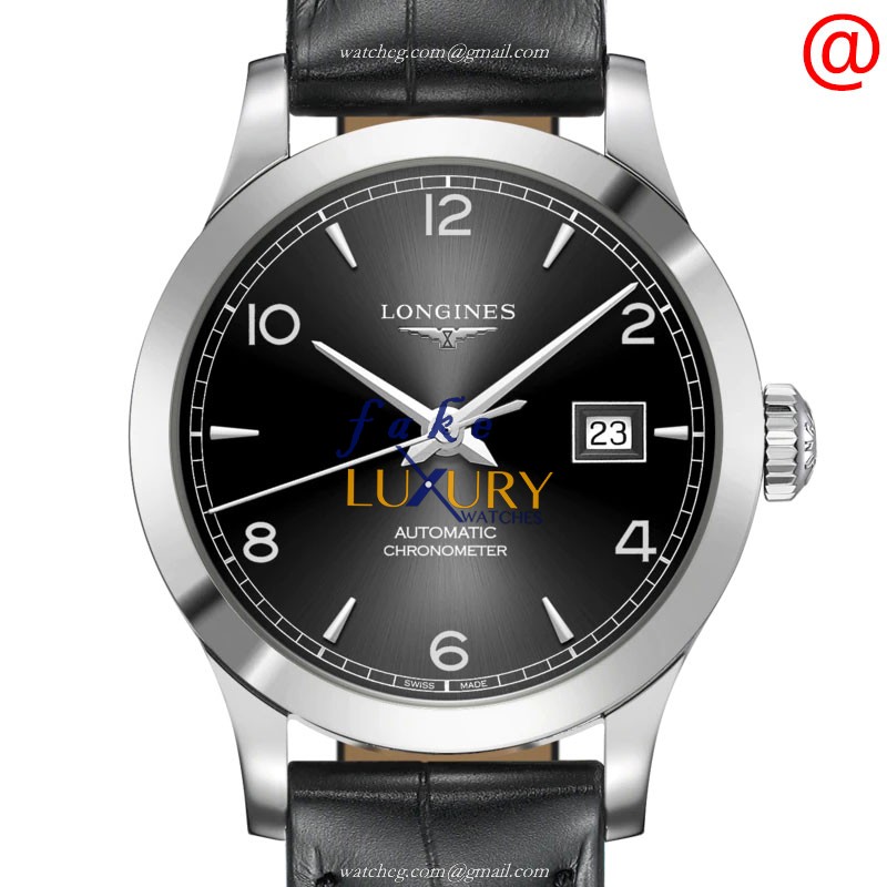 Longines L2.321.4.56.2 RECORD Automatic Black Dial Stainless Steel Replica Watch