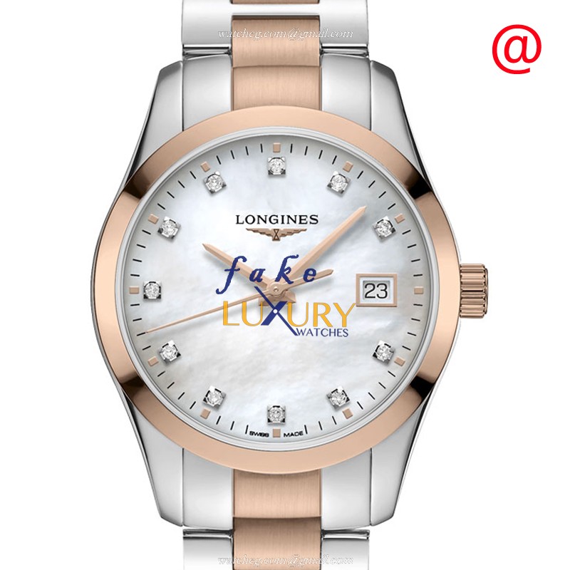 Longines L2.386.3.87.7 CONQUEST CLASSIC Quartz 18kt Rose Gold & Steel Replica Watch | Automatic - Luxury Replica Watch