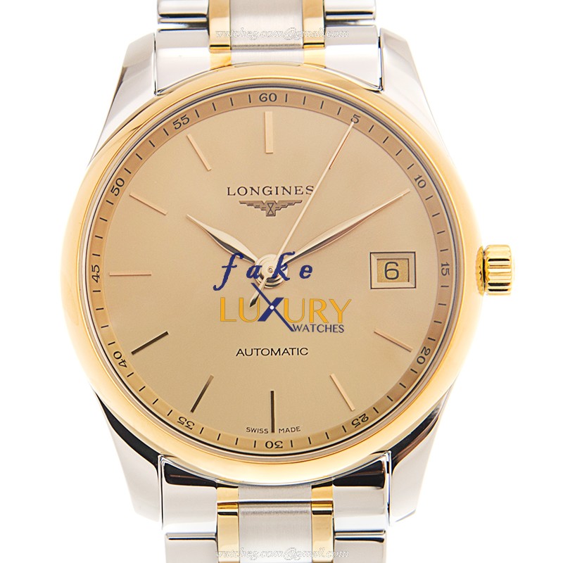 Longines L2.518.5.32.7 MASTER - Replica Watch - Automatic - 18kt Gold Steel Case - Gold Dial