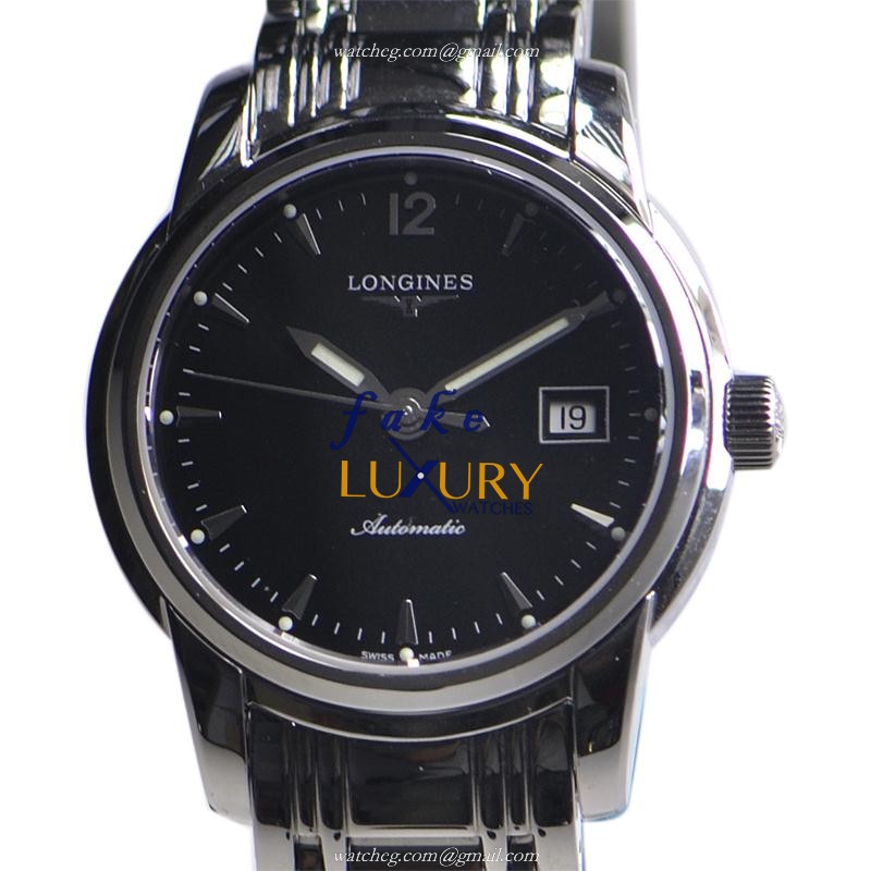 Longines L2.563.4.52.6 SAINT IMIER Automatic Steel Replica Watch | Stainless Steel | Black Dial - Luxury Replica Watch