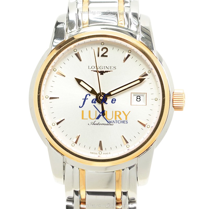 Longines L2.563.5.72.7 Replica SAINT IMIER Auto 18kt Rose Gold Steel Case Sapphire Silver Dial Watch
