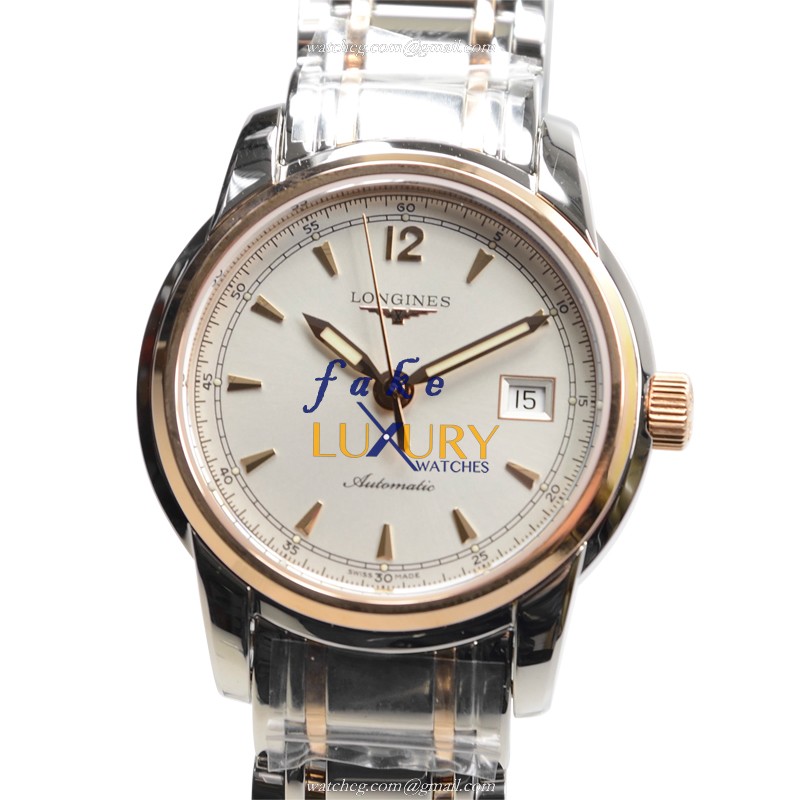 Longines L2.563.5.79.7 SAINT IMIER Automatic 18kt Rose Gold & Steel Replica Watch | 30mm Case