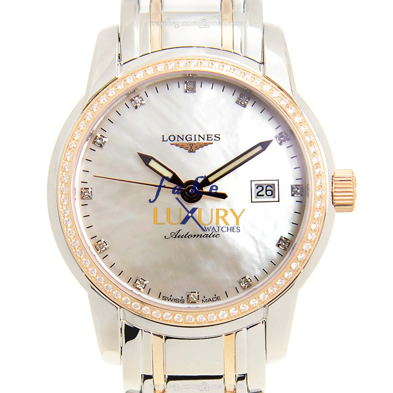 Longines L2.563.5.87.7 Saint Imier Replica Watch, Automatic, Silver Mother of Pearl Dial, 26mm 18kt - Luxury Replica Watch