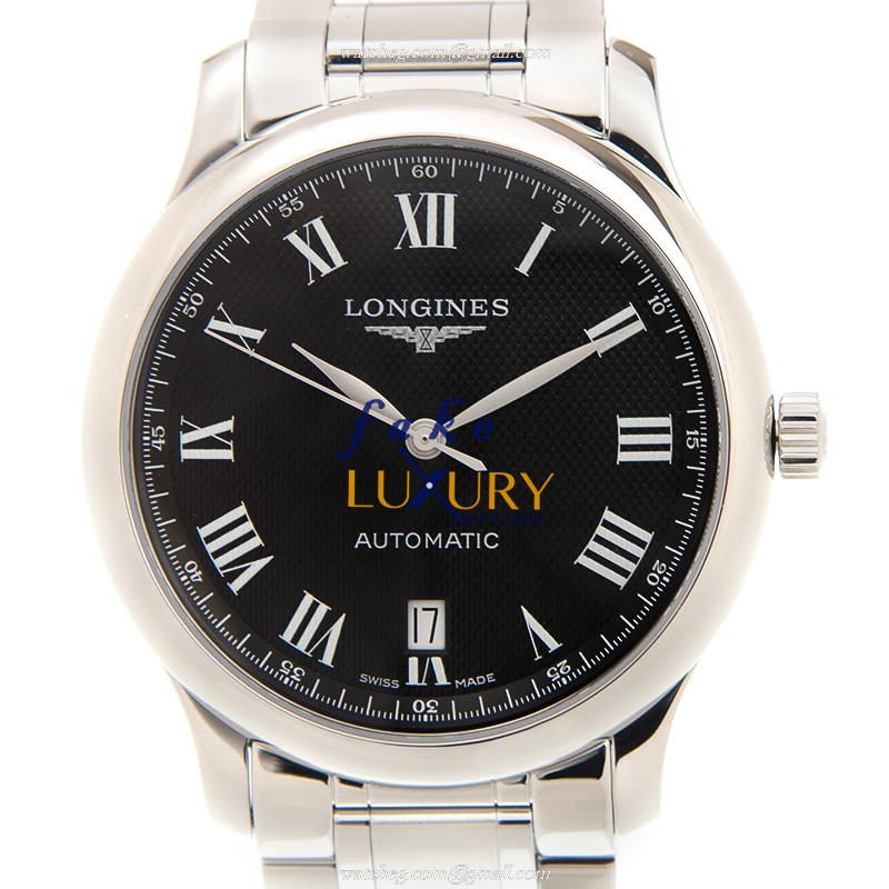 Longines L2.628.4.51.6 Master - Replica Watch - Automatic - Steel Case - Black Dial - Silver Strap