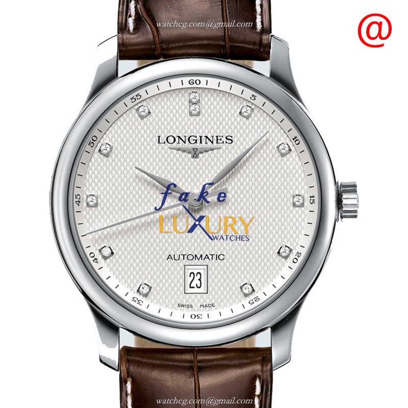 Longines L2.628.4.77.5 AUTO | Stainless Steel | White Dial | Brown Alligator | Replica Watch - Luxury Replica Watch