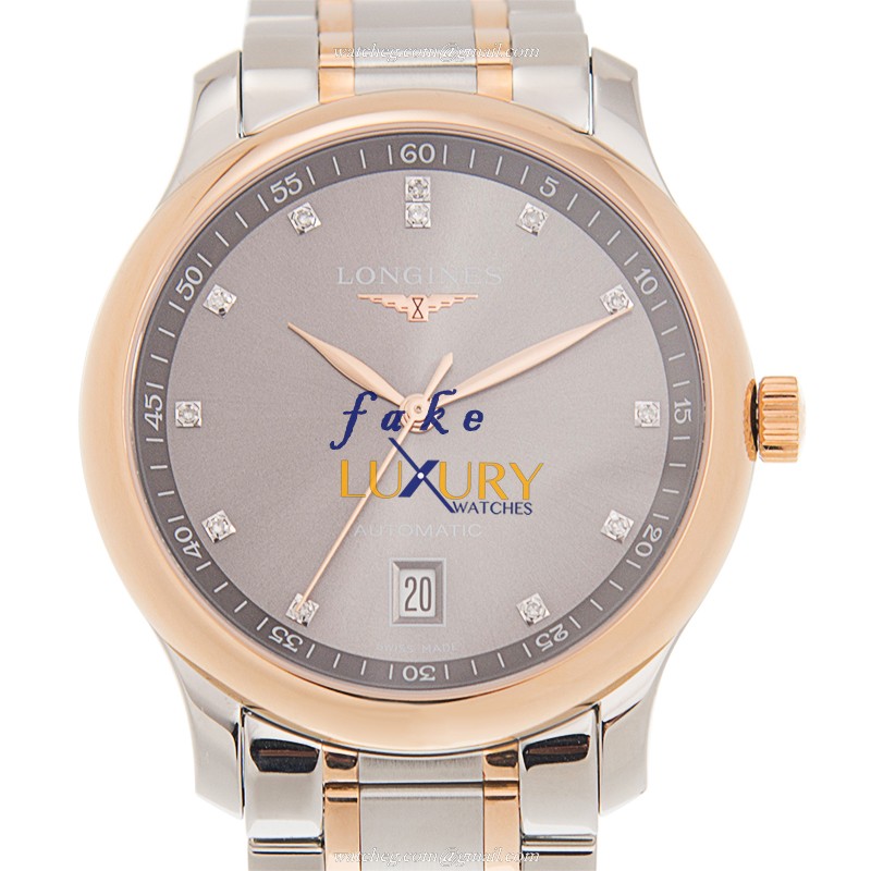 Longines L2.628.5.07.7 Master Auto 18kt Rose Gold Steel Replica Watch