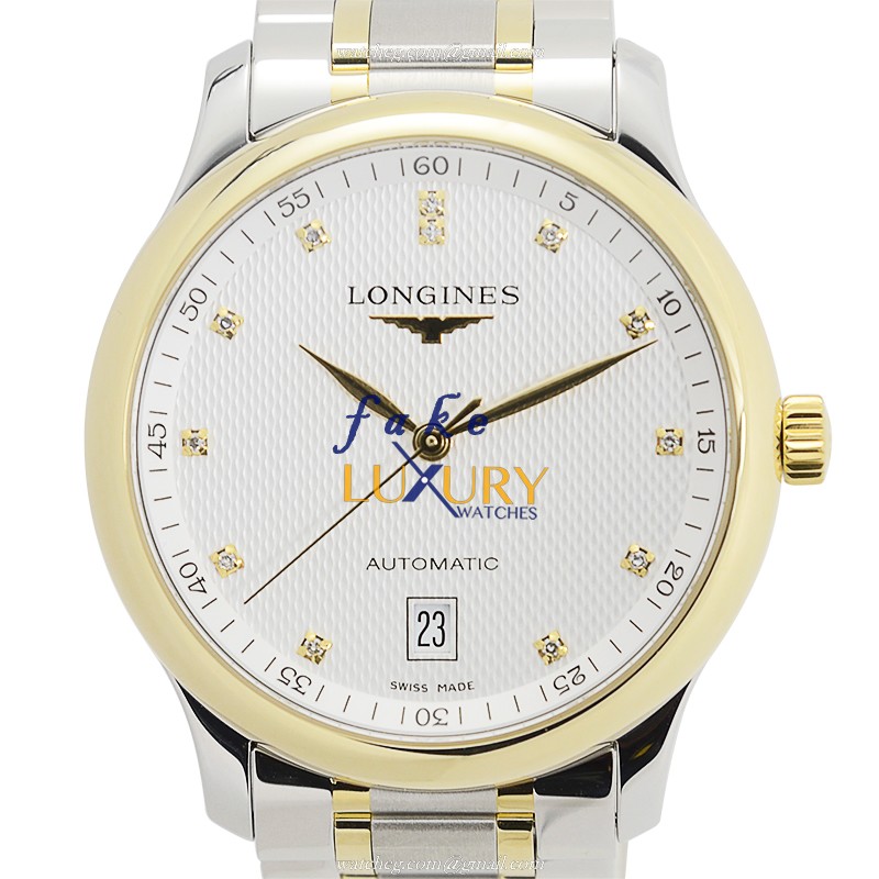 Longines L2.628.5.77.7 Replica Watch, Automatic, 18kt Gold & Steel Case, Silver Dial