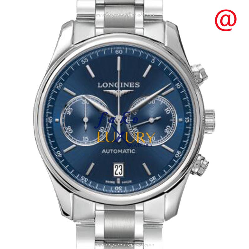 Longines L2.629.4.92.6 Replica Master Automatic Swiss Watch, Blue Dial, Stainless Steel Case & Band