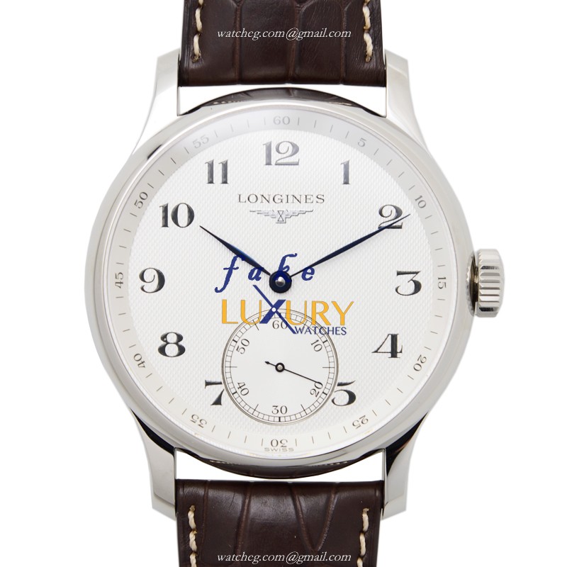 Longines L2.640.4.78.3 Master Automatic Silver Dial Brown Alligator Replica Watch