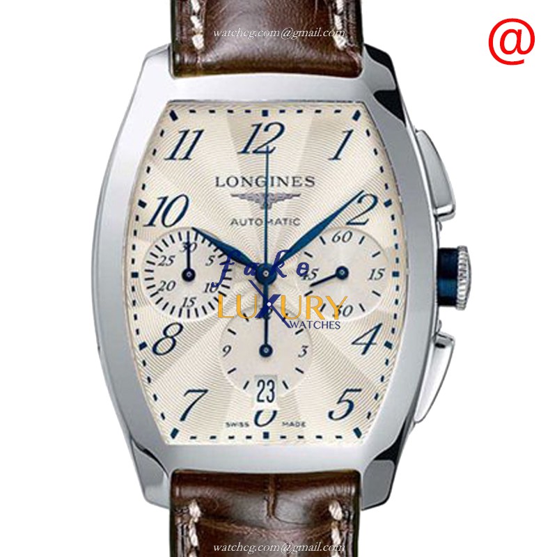 Longines L2.643.4.73.4 Evidenza Automatic Silver Dial Alligator Strap Replica Watch
