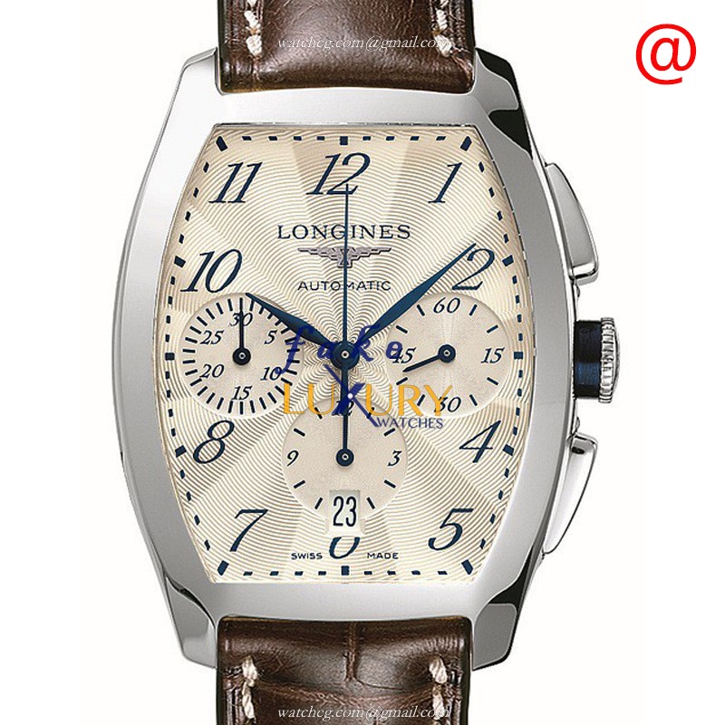 Longines L2.643.4.73.9 Replica Watch, Automatic, Silver Dial, 40mm Steel Case, Brown Alligator Strap - Luxury Replica Watch