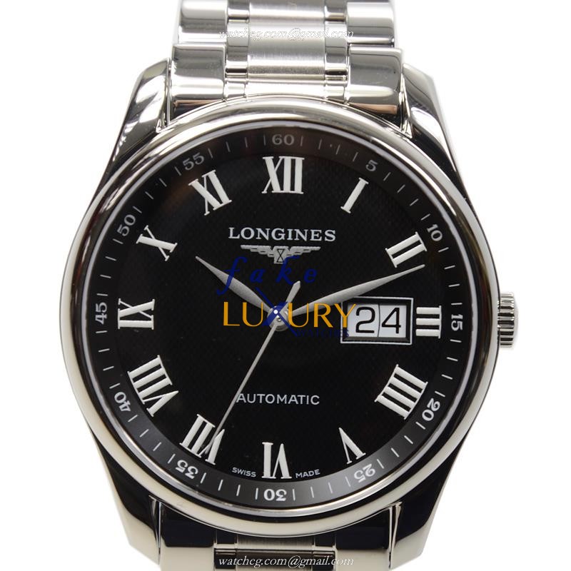 Longines L2.648.4.51.6 Master Replica Watch, Black Dial, Steel Case, Automatic Movement
