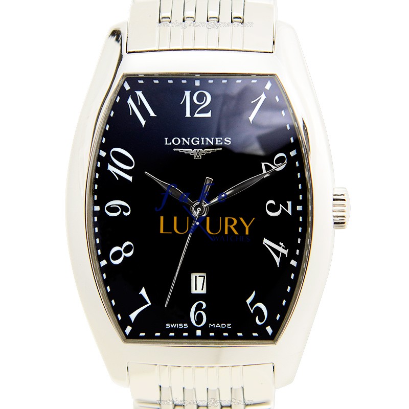 Longines L2.655.4.53.6 Evidenza Quartz Stainless Steel Black Dial Replica Watch