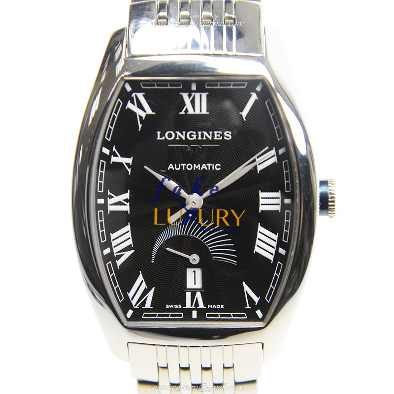Longines L2.672.4.51.6 EVIDENZA | Automatic | Steel | Black Dial | Silver Strap Replica Watch