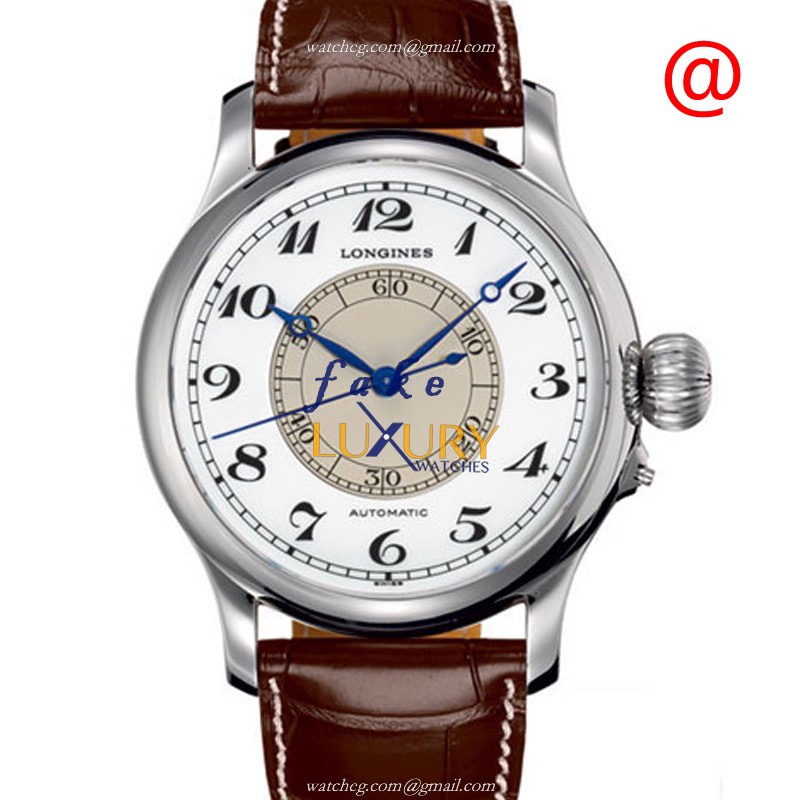 Longines L2.713.4.13.0 Heritage Classic Automatic - White Dial - Brown Alligator - Replica Watch