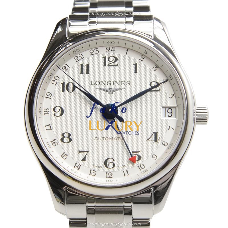 Longines L2.718.4.70.6 Master Replica Watch, Automatic, 42mm Steel Case, Silver Dial, Bracelet