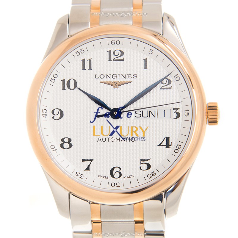 Longines L2.755.5.79.7 Master Automatic 18kt Rose Gold Steel White Dial Replica Watch