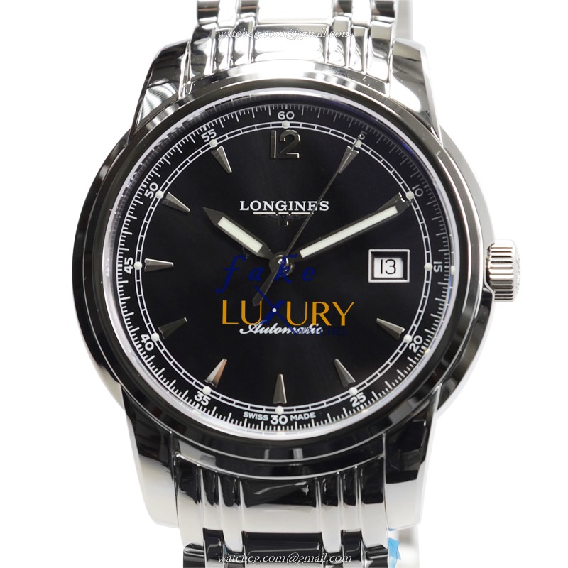 Longines L2.766.4.59.6 Saint Imier Automatic Black Dial Silver Stainless Steel Replica Watch - Luxury Replica Watch