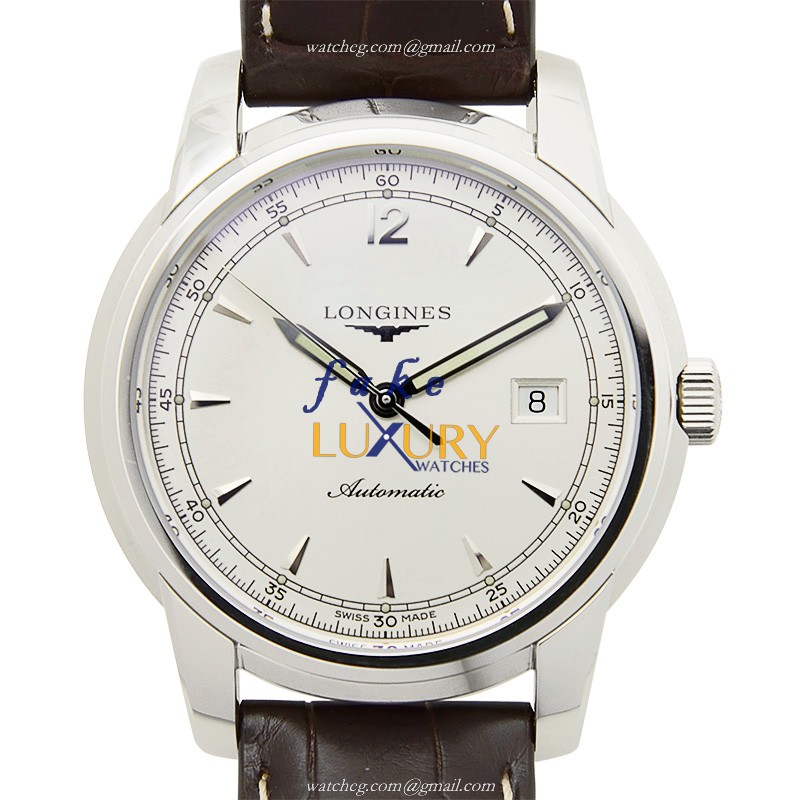 Longines L2.766.4.79.0 Saint Imier Automatic Silver Dial Stainless Steel Alligator Strap Replica