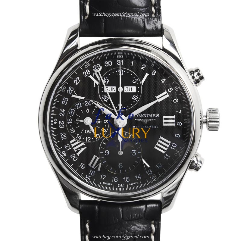Longines L2.773.4.51.7 Master Replica Watch Automatic Black Dial Steel Case