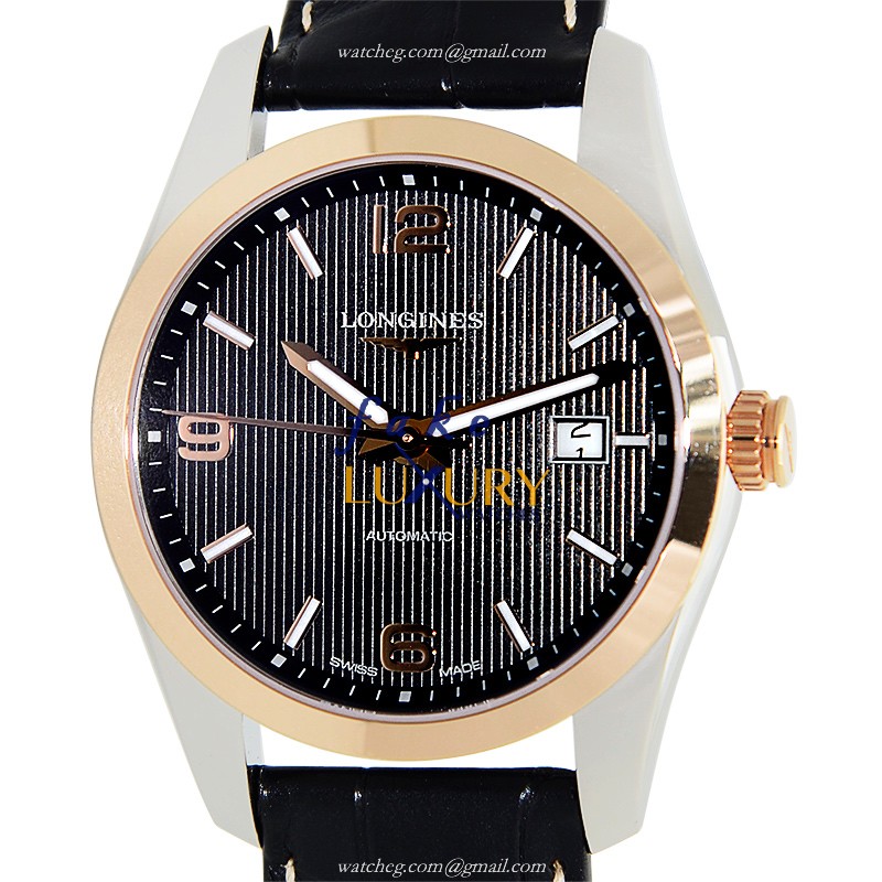 Longines L2.785.5.56.3 CONQUEST Auto 18kt Rose Gold & Steel Watch - Replica Watch