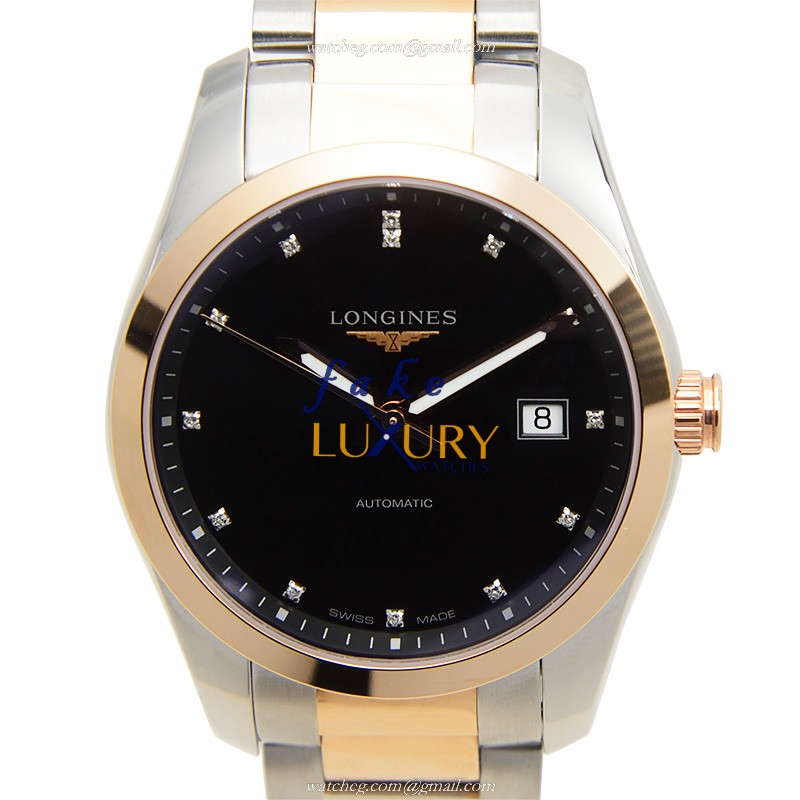 Longines L2.785.5.58.7 Swiss Automatic 18kt Rose Gold & Steel Replica Watch 40mm - Luxury Replica Watch