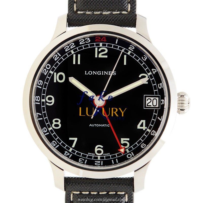 Longines L2.789.4.53.0 Heritage Automatic Black Dial Stainless Steel Replica Watch
