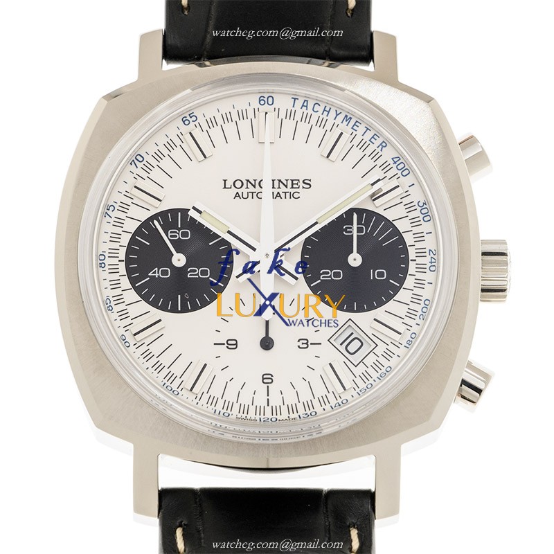Longines L2.791.4.72.0 Heritage Automatic Stainless Steel White Dial Black Alligator Strap Replica
