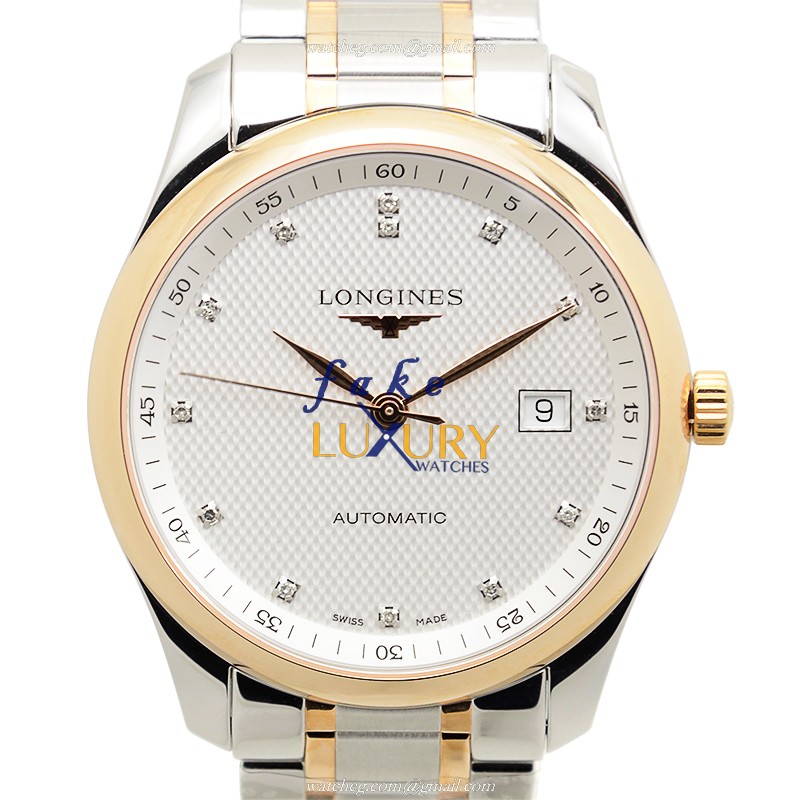 Longines L2.793.5.77.7 Master Automatic Replica Watch 18kt Rose Gold Steel Silvery White Dial