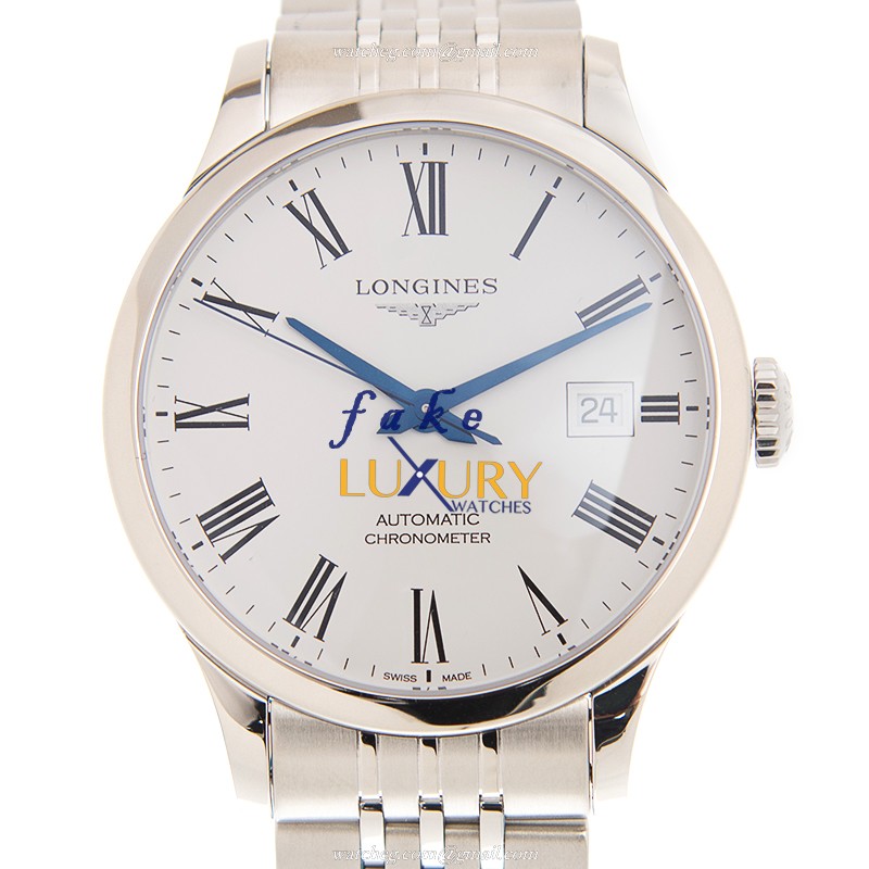 Longines L2.820.4.11.6 Automatic Stainless Steel Replica Watch, Swiss Movement, White Dial, Silver - Luxury Replica Watch